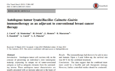 Autologous tumor lysate/Bacillus Calmette-Guérin immunotherapy as an adjuvant to conventional breast cancer therapy