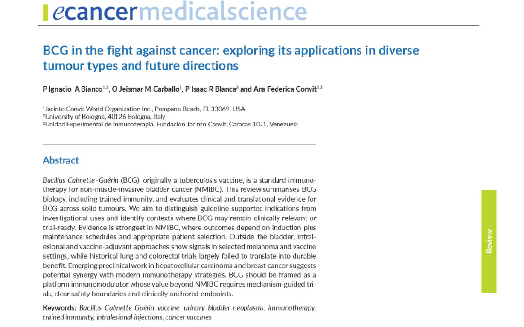 BCG in the fight against cancer: exploring its applications in diverse tumour types and future directions